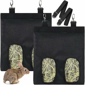 Héloise - 2 Pieces Hanging Hay Bag Feeder Bag, Rabbit Hay Bag Guinea Pig Hay Bag Small Animal Hay Bag Feed Device for Guinea Chinchillas Hamsters
