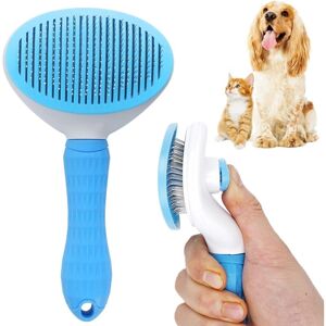 Héloise - 2 Pieces Self-Cleaning Dog Brush for Cats, Dog Brush for Cats, Grooming Brush for Cats and Dogs (Blue)