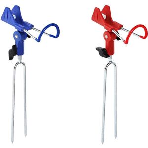 ZVD 2pcs Fishing Rod Holder, 360° Adjustable Stainless Steel Fishing Rod Holder, Rod Holder for Shore Fishing, Beach Fishing, River Fishing