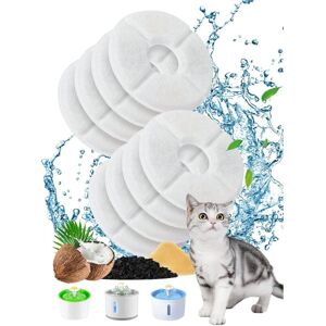 MEMKEY 8 Pack Cat Water Fountain Filters, Replacement Water Fountain Filters for Dog/Cat, Cat Fountain with Resin and Activated Carbon