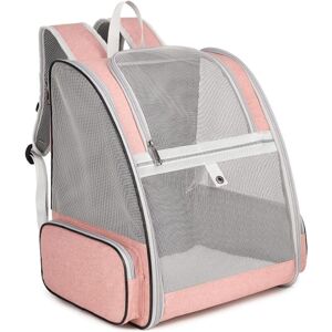 HÉLOISE Allsports Cat Backpack Folding Dog Carrier Bag Comfortable Pet Travel Rucksack Camping Walking Cycling Parks Comfortable Breathable Rucksack Pink