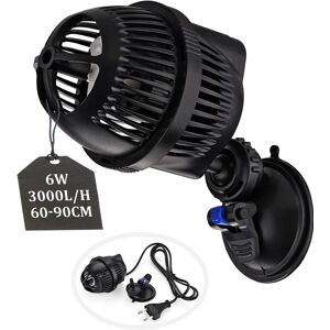 MEMKEY Aquarium wave pump, 3000 l/h, 6 watts, JVP-101A, circulation pump for 60-90 cm aquariums, suitable for fresh and salt water, with suction cup