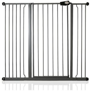 Bettacare - Child and Pet Gate, 120.3cm - 127.9cm, Slate Grey, Extra Tall Gate 104cm in Height, Pressure Fit Stair Gate