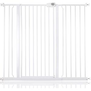 Bettacare - Child and Pet Gate, 120.3cm - 127.9cm, White, Extra Tall Gate 104cm in Height, Pressure Fit Stair Gate