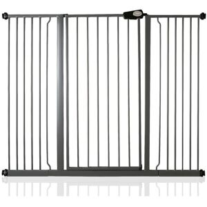 Bettacare - Child and Pet Gate, 139.8cm - 147.4cm, Slate Grey, Extra Tall Gate 104cm in Height, Pressure Fit Stair Gate