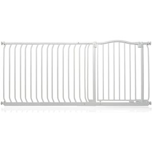 Bettacare - Curved Top Dog Gate, 171cm - 180cm, Matt White, Pressure Fit Pet Gate for Dog and Puppy, Pet and Dog Barrier