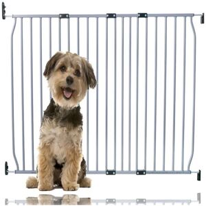 Bettacare - Eco Screw Fit Pet Gate, Grey, 120cm - 130cm, Screw Fitted Dog Gate, Safety Gate for Puppy