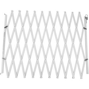 Bettacare - Expandable Pet Barrier xl, 60cm - 230cm, White, Wooden, Retractable Dog Safety Gate, Barrier for Puppy and Dog