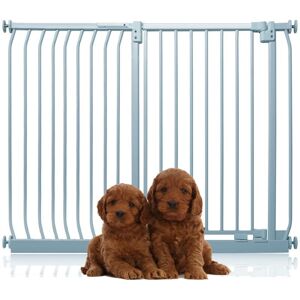 Bettacare - Extra Tall Elite Dog Gate, 134cm - 143cm, Matt Grey, Extra Tall 96.8cm in Height, Pressure Fit Pet Gate