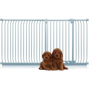 Bettacare - Extra Tall Elite Dog Gate, 207cm - 216cm, Matt Grey, Extra Tall 96.8cm in Height, Pressure Fit Pet Gate
