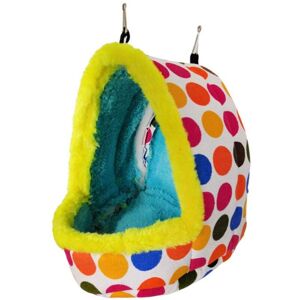 Aougo - Hanging Bird Hammock Winter Warm Parrot Nest House Bed Plush Stuffed Animal Cave Hammock Toys for Parakeet Conure Cockatiel Cage Accessories