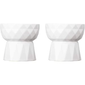 Tlily - Cat Bowls,Ceramic Bowls Anti Vomiting,Raised-Cat Food and Water Bowl Set for Cats Small Dogs,13.5 Oz White