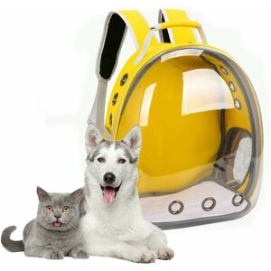 DEWDAT Cat Carrier Backpack - Large Pet Backpack - Ventilated Carry Bag for Cats and Small Dogs - Waterproof and Transparent - Breathable Capsule Design