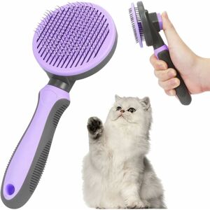 HÉLOISE Cat Dog Brush, Self-Cleaning Dead Hair Brush for Cat Dog for Cat Dog Long Hair Short Hair in One-Touch Design, Effectively Removes Up to 95% of Dead