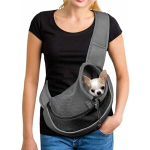 HÉLOISE Cat Dog Carrier Bag Adjustable Pet Carrier Bag Puppy Rabbit Carry Bag Breathable Mesh Shoulder Bag Travel Bag with Pouch for Outdoor Shopping