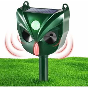 CYSLMUK Cat Repeller, Solar Animal Repeller, Ultrasonic Dog Chaser, Solar Powered Deterrent Device for Outdoor, 5 Modes, Repellent for Birds, Rats, Cats,