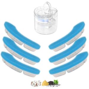 ZVD Cat Water Fountain Filter, Upgraded Cat Water Fountain Filter, Quad Action Replacement Filters, 6 Pack, for Cat and Dog Water Fountains, Automatic,