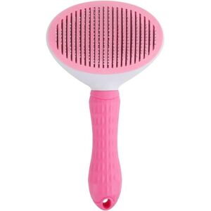 IKODM Cleaning Brush and Slicker Comb - Ideal for Grooming Long and Short Hair of Dogs and Cats - Tool for Removing Dead and Matted Hair - Pink
