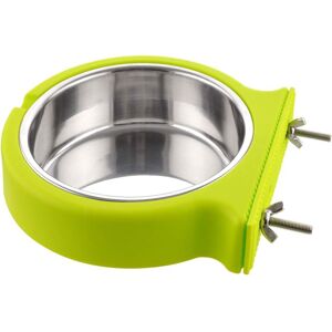 Longziming - Dog Crate Removable Bowl Stainless Steel Hanging Bowl Pet Cage Small Water Bowl Feeder Food for Dogs Cats Rabbits Birdsgreen Pet
