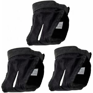 CYSLMUK Dog Panties Heat Menstrual Panties for Dogs Pack of 3 with 9 Sanitary Towels Physiological Period Pants Washable Female Protection, Black L(40CM-49CM)