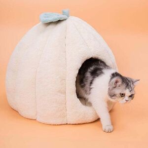 YMYNY Fliti Dog and cat basket, house, kennel, igloo cave, dog and cat nest with removable flannel cushion, sleeping bed for small, medium and large dogs