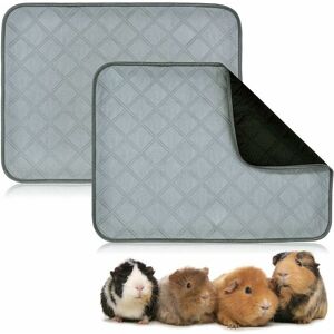 Erhope - Guinea Pig Fleece Cage Liner, 2-Part Washable Guinea Pig Pee Pad, Waterproof, Reusable, Non-Slip Guinea Pig Litter Box, Super Absorbent Pee