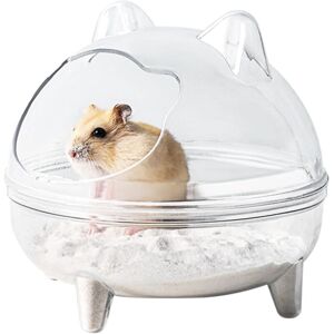 Groofoo - Hamster Bathtub and Bathroom, Small Animal Habitat Décor, Sand Bath Container and Gerbril Box, Mice Sand Bath Box for Small Pet Cage