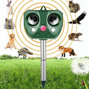 Dewdat - Outdoor Cat Repellent, Solar Powered Ultrasonic Cat Repellent 6 Mode Adjustable Frequency, usb Charging Dog Repeller, Powerful Outdoor Cat