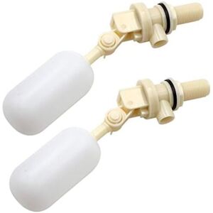 Memkey - Pack of 2 float valves for automatic filling of dog, cattle and sheep drinking troughs, ball valve with automatic filling shut-off, 1/2 inch