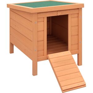 Wooden Rabbit Hutch Outdoor, Guinea Pig Hutch, Rabbit Hideaway, Cat House Natural - Pawhut