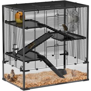 Pawhut - 4-Tier Hamster Cage w/ Deep Tempered Glass Bottom, 78.5 x 48.5 x 80cm