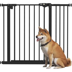 PawHut Dog Gate Stair Gate Pressure Fit Pets Barrier Auto Close 74-148cm Wide 74-94cm
