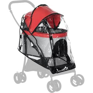 Pawhut - Rain Cover for Dog Stroller Pram Buggy for s xs Dogs, Cats, w/ Two Entry
