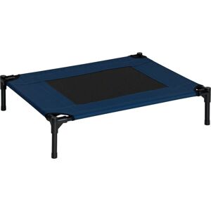 Large Raised Dog Bed Cat Elevated Lifted Cooling Portable Camping Basket Outdoor Indoor Mesh Pet Cot Metal Frame Brown Medium - Pawhut