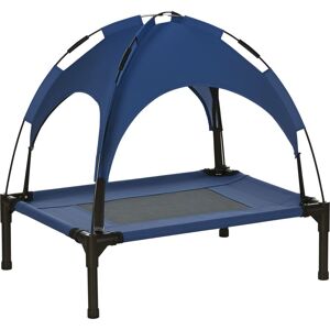 Raised Dog Bed Waterproof Elevated Pet Cot for Medium Dogs 76 x 61 x 73cm Blue - Pawhut
