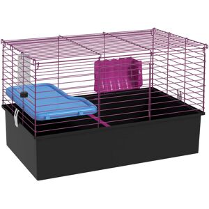 Small Animal Cage, Rabbit Guinea Pig Hutch, Pet Playhouse Black - Pawhut