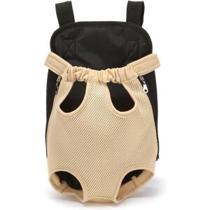 MEMKEY Pet Backpack, Adjustable Pet Backpack, Dog Travel Bag, Pet Carrier Bag with Ventilated Design (M, Light Yellow)