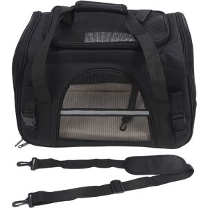 Groofoo - Pet Carrier Breathable Mesh Cat Carrier Bag Collapsible Portable Dog Carrier Large Capacity Puppy Bag for Travel Camping Shopping Black