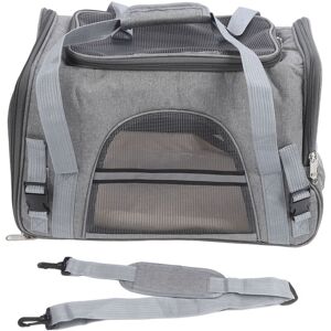 Groofoo - Pet Carrier Breathable Mesh Cat Carrier Bag Collapsible Portable Dog Carrier Large Capacity Puppy Bag for Travel Camping Shopping Grey