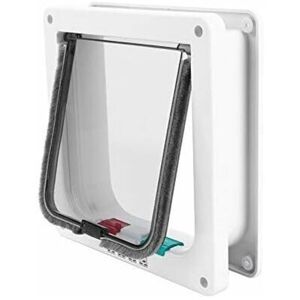 Rose - Pet Door 4 Way Lockable Cat Door Magnetic Cat Dog Flaps Smart Pet Flap Door Automatic Lock Cat Dog Gate for Window and Porch Use for Pet Cat
