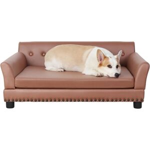 Bingo Paw - BingoPaw Pet Sofa Chair Bed pu Leather Indoor Dog Cat Puppy Cushion Couch Lounger, Large 102 x 72 x 40cm