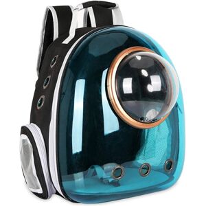 GROOFOO Pet Space Capsule Backpack, Small Medium Cat Puppy Dog Carrier, Transparent Breathable Heat Proof, Pet Carrier for Travel Hiking Walking Camping, Blue