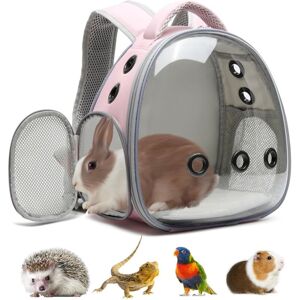 Groofoo - Portable Travel pet Backpack Carrier Hamster Bag Guinea Pig Bird Small Dog cat Backpack Turtle Carrier Rabbit Cage Rabbit Guinea Pig
