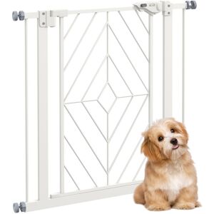 Pawhut - Pressure Fit Safety Gate w/ Auto Closing Door, Double Locking 76H x 74-80Wcm