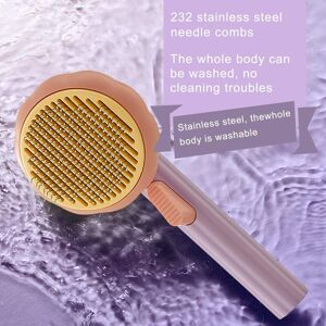 Héloise - Pumpkin Brush for Dogs and Cats, Self-Cleaning Pet Brush for Short and Long Hair