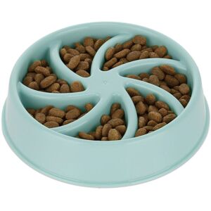 Relaxdays - 3 x Anti-Slow Feeding Bowl, dog bowl 600 ml, promotes slow eating, dishwasher safe, blue