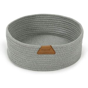 Longziming - Round Cat Nest Basket Basket Bed Nest Hideout Cat Cushion Design Gray Interior Soft Cozy Cotton Soft Fabric Comfortable Warm Washable