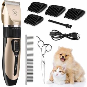 DEWDAT Silent Dog Clipper, Cat Clipper, Long Thick Hair Dog Clipper, Pet Hair Clipper, Cordless Rechargeable Electric Professional Clipper for Dog, Cat,