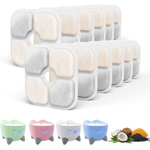 Sollbry - 12 Pack Cat Water Fountain Filters Compatible with Catit pixi Drinking Fountain, Pet Fountain Replacement Filter with Triple Filtration