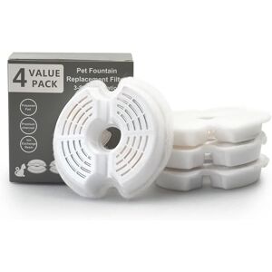 Sollbry - Pack Replacement Filters for 2.5L - 2L Stainless Steel Cat Water Fountain - Replacement Filter with Resin and Activated Carbon - Suitable
